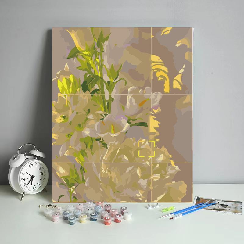 Sunlit Ivory Floral Bouquet - 40x50 cm paint by numbers kit