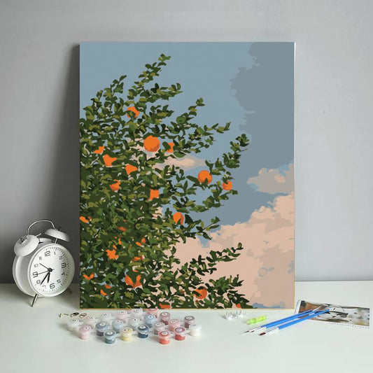 Orange Tree Under Summer Sky - 40x50 cm paint by numbers kit