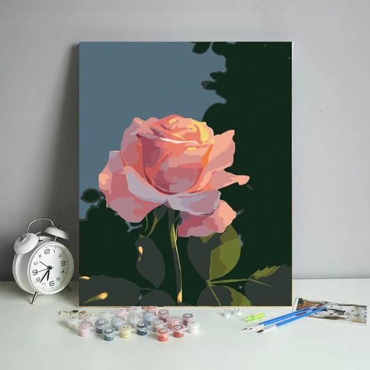 Sunlit Pink Rose - 40x50 cm paint by numbers kit