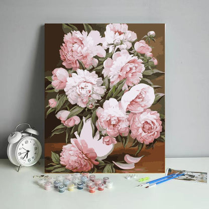 Vintage Blush Peony Bouquet - 40x50 cm paint by numbers kit
