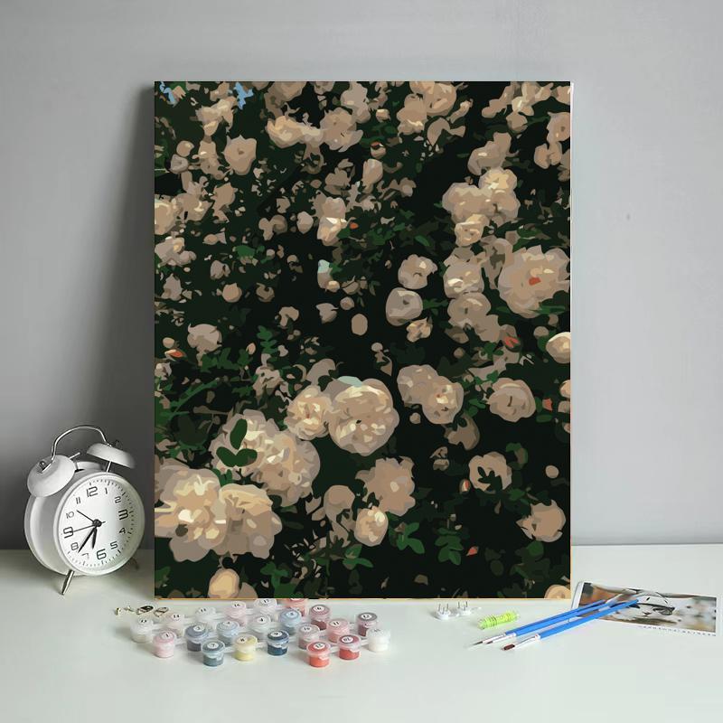 Ivory Rose Garden - 40x50 cm paint by numbers kit