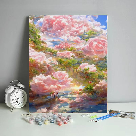 Rose Cloud Paradise - 40x50 cm paint by numbers kit