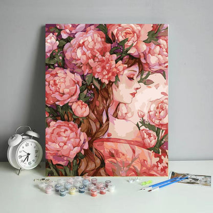 Peony Garden Muse - 40x50 cm paint by numbers kit