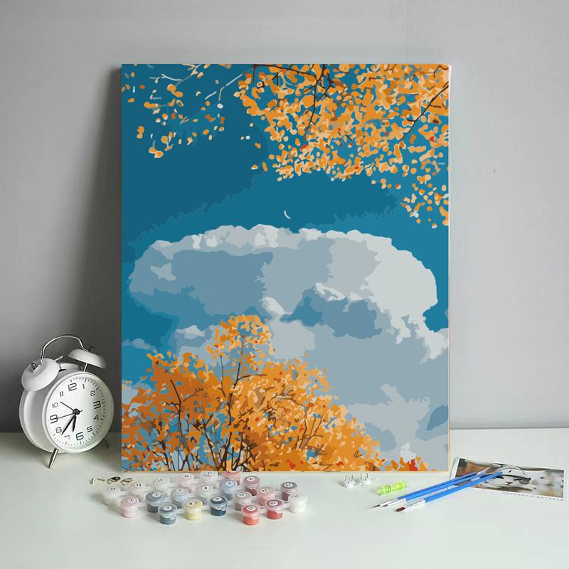 Golden Autumn Moon - 40x50 cm paint by numbers kit