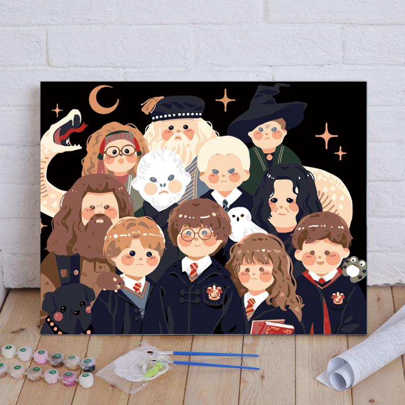 Whimsical Wizard School - 40x50 cm paint by numbers kit
