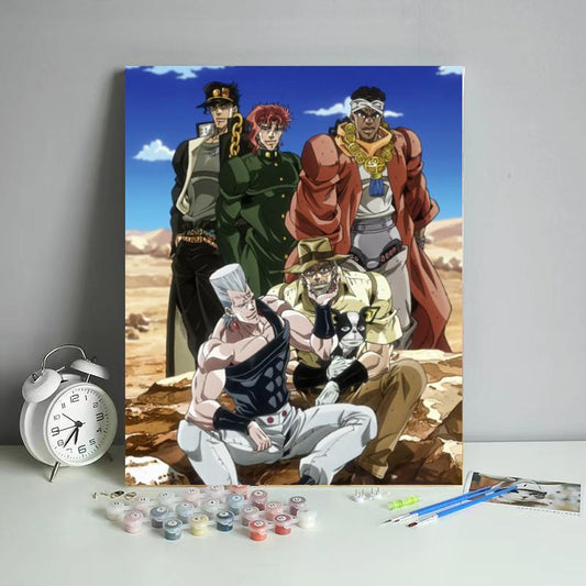 Desert Adventure Team - 40x50 cm paint by numbers kit