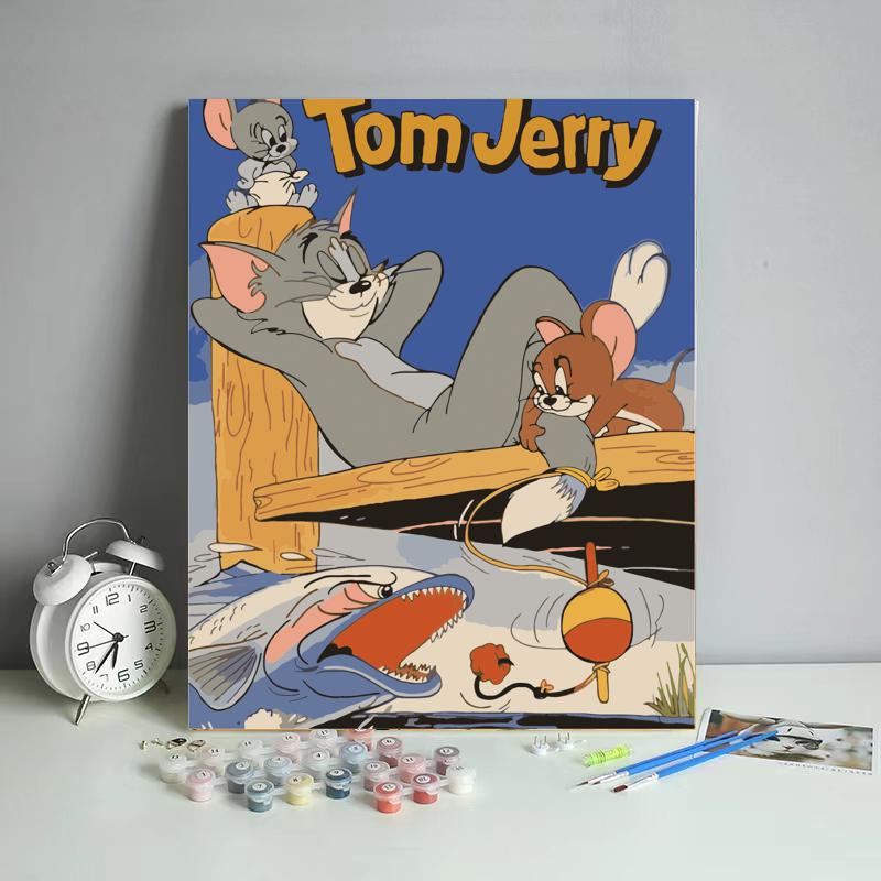 Classic Cartoon Fishing Day - 40x50 cm paint by numbers kit