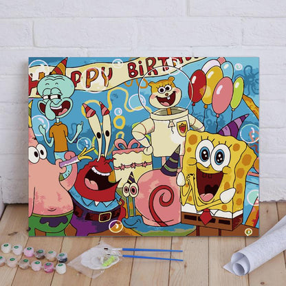 Undersea Birthday Celebration - 40x50 cm paint by numbers kit