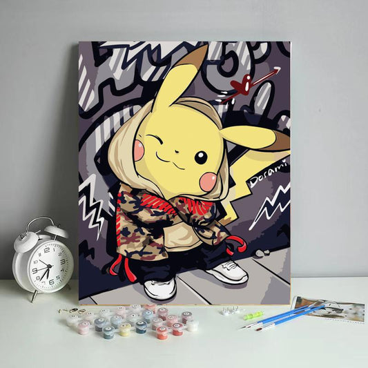 Street Style Electric Mascot - 40x50 cm paint by numbers kit