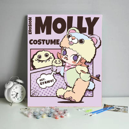 Pastel Monster Costume Girl - 40x50 cm paint by numbers kit