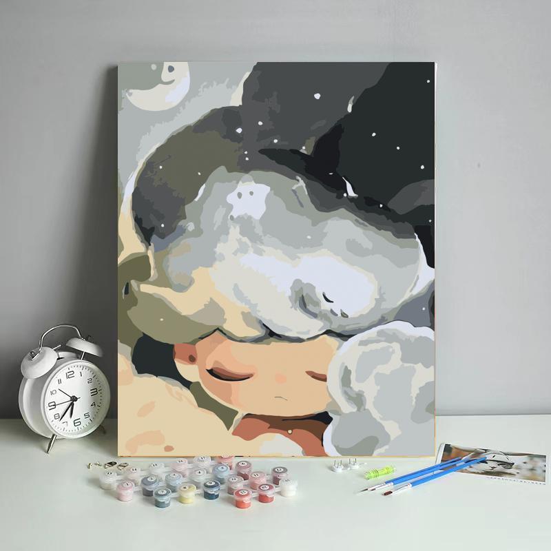 Sleepy Sheep Dream - 40x50 cm paint by numbers kit