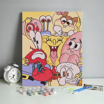 Undersea Friends Group Hug - 40x50 cm paint by numbers kit