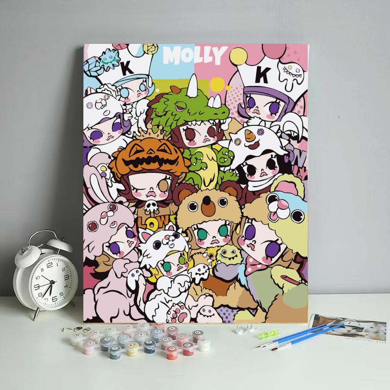 Cute Costume Character Parade - 40x50 cm paint by numbers kit