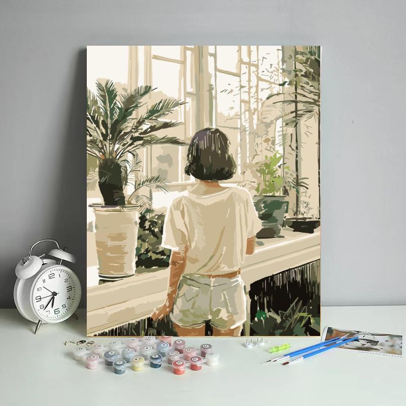Sunlit Indoor Garden - 40x50 cm paint by numbers kit