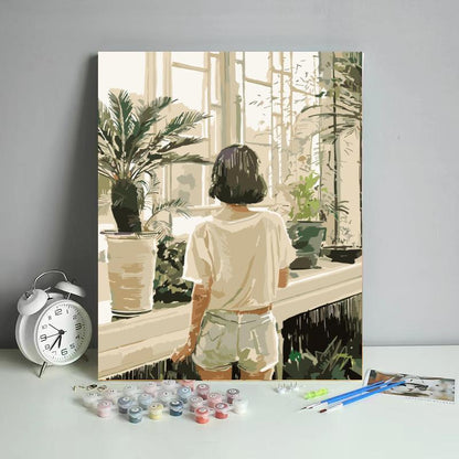 Sunlit Indoor Garden - 40x50 cm paint by numbers kit