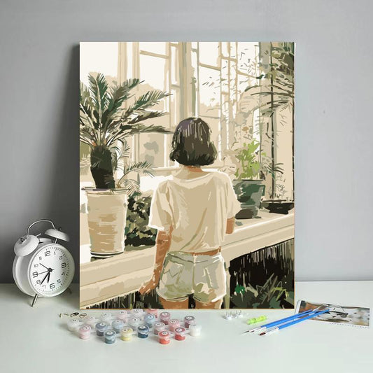 Sunlit Indoor Garden - 40x50 cm paint by numbers kit