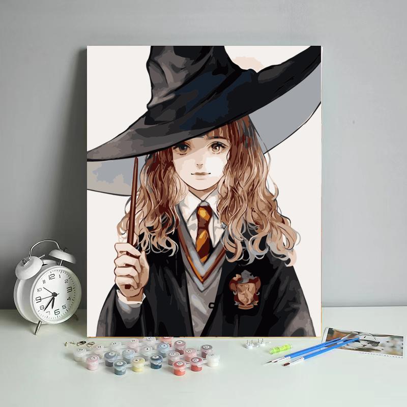 Young Wizard Portrait - 40x50 cm paint by numbers kit