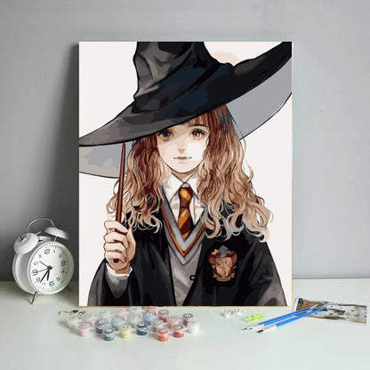Young Wizard Portrait - 40x50 cm paint by numbers kit
