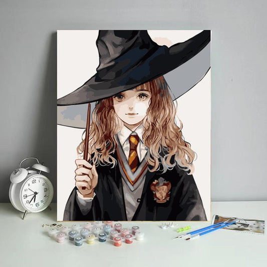 Young Wizard Portrait - 40x50 cm paint by numbers kit