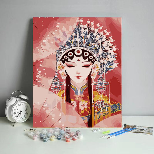 Crimson Opera Bride - 40x50 cm paint by numbers kit