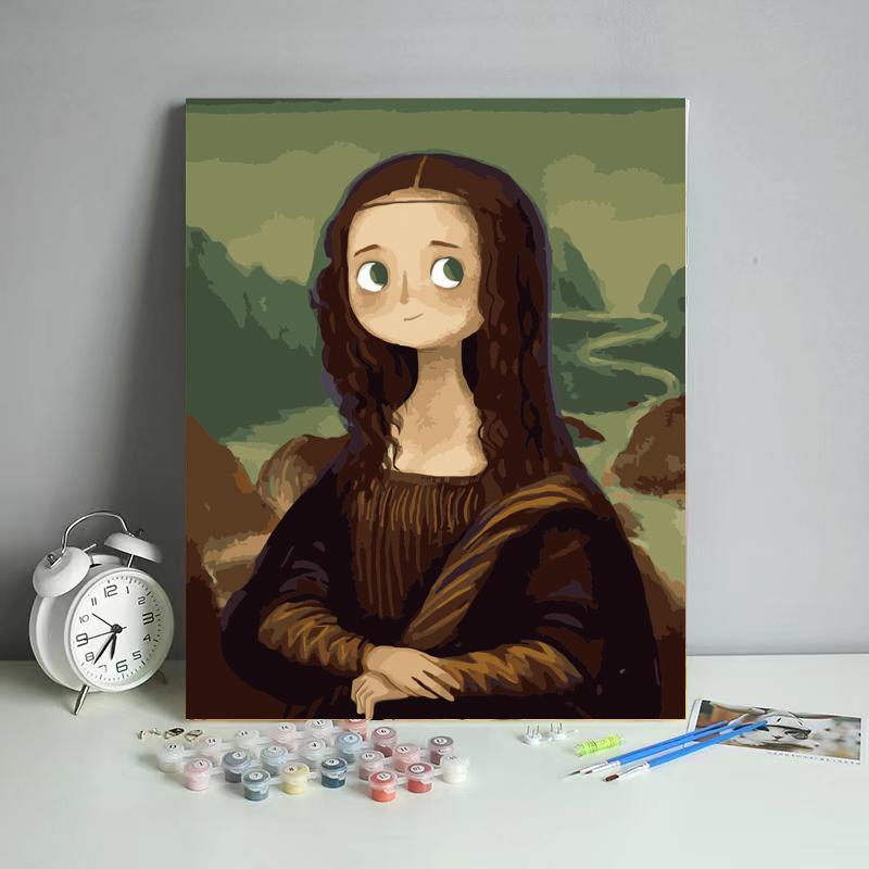 Whimsical Mona Portrait - 40x50 cm paint by numbers kit