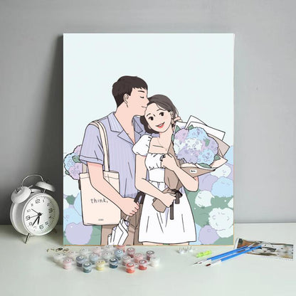 Hydrangea Love Story - 40x50 cm paint by numbers kit