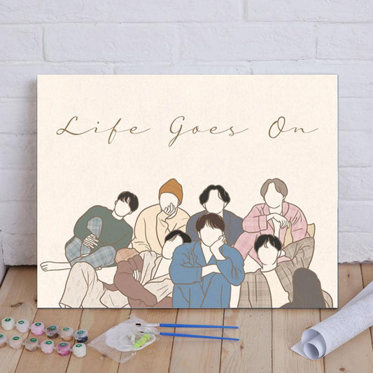 Life Goes On Friends - 40x50 cm paint by numbers kit