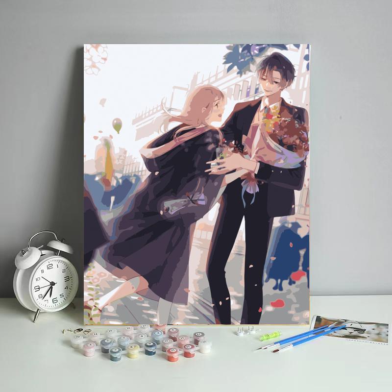 Springtime Flower Delivery - 40x50 cm paint by numbers kit