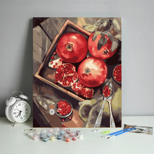 Pomegranate Harvest Still Life - 40x50 cm paint by numbers kit