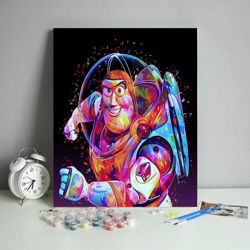 Neon Space Ranger - 40x50 cm paint by numbers kit