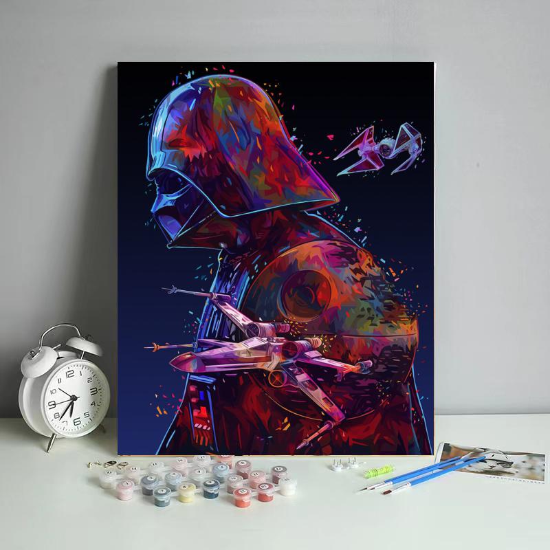 Neon Dark Space Lord - 40x50 cm paint by numbers kit