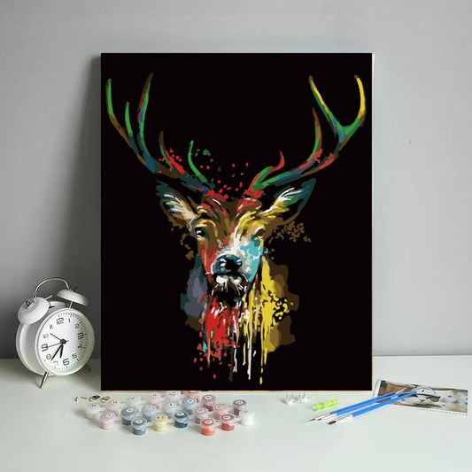 Paint Splash Stag - 40x50 cm paint by numbers kit