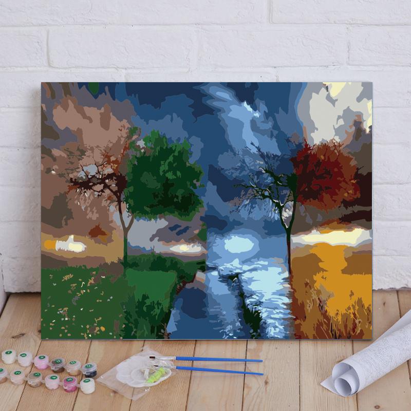 Four Seasons Country Path - 40x50 cm paint by numbers kit