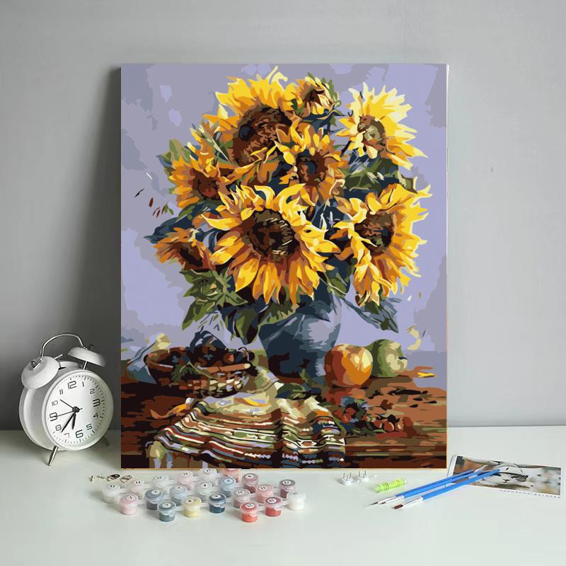 Rustic Sunflower Still Life - 40x50 cm paint by numbers kit