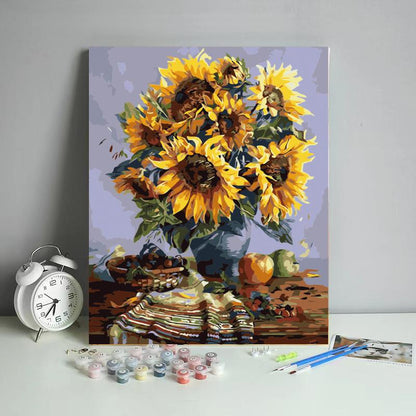 Rustic Sunflower Still Life - 40x50 cm paint by numbers kit