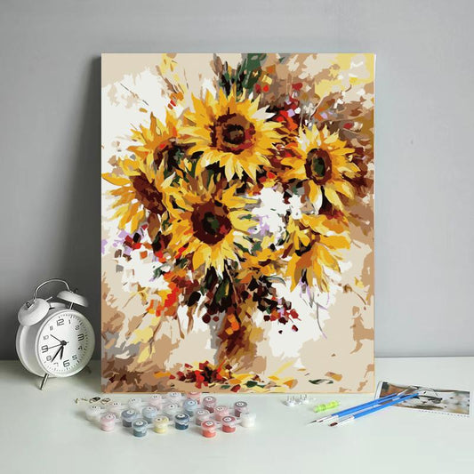 Watercolor Sunflower Bouquet - 40x50 cm paint by numbers kit