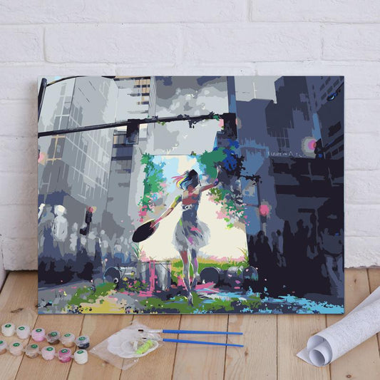 Urban Dancer in Bloom - 40x50 cm paint by numbers kit