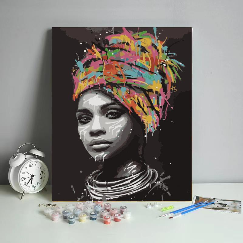 Radiant Tribal Queen - 40x50 cm paint by numbers kit