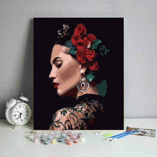 Crimson Rose Elegance - 40x50 cm paint by numbers kit