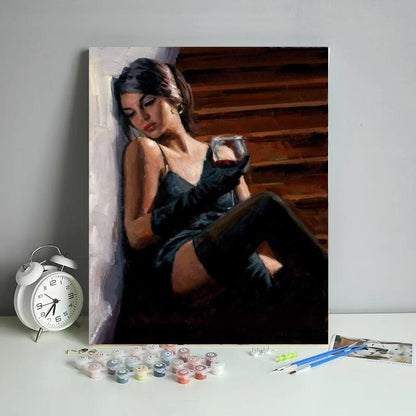 Midnight Wine Reverie - 40x50 cm paint by numbers kit