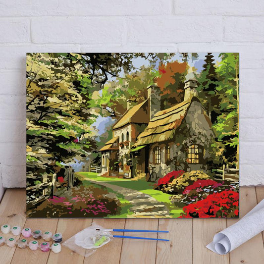 Enchanted Forest Cottage - 40x50 cm paint by numbers kit