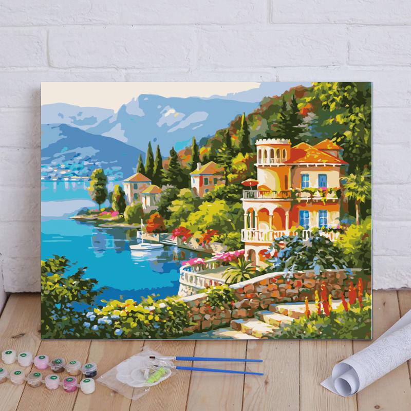 Lakeside Villa Garden - 40x50 cm paint by numbers kit