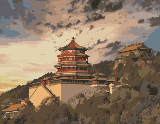 Hilltop Temple Sunset