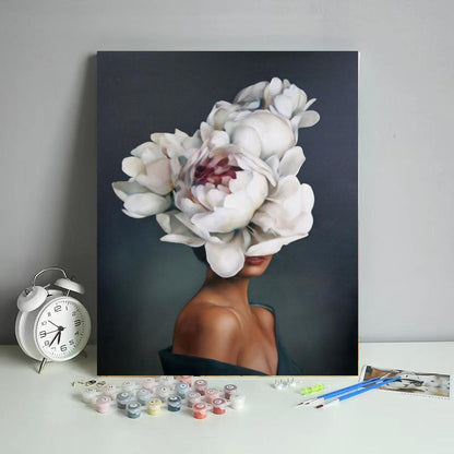 Ivory Flower Crown - 40x50 cm paint by numbers kit