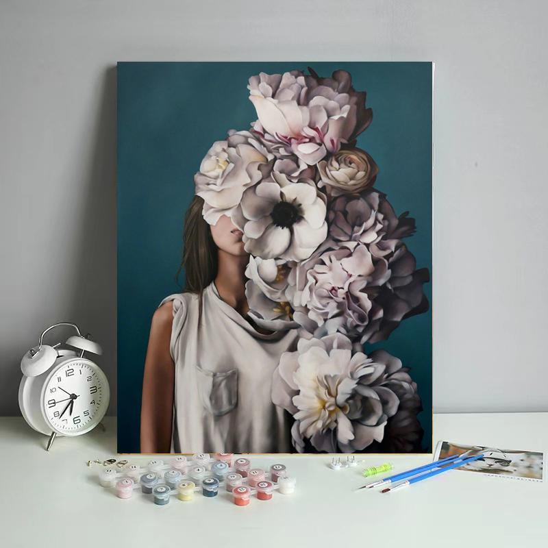 Moonlit Floral Cascade - 40x50 cm paint by numbers kit