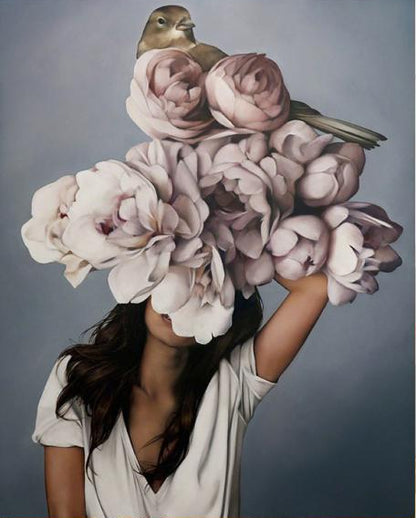 Birdsong Peony Crown - 40x50 cm paint by numbers kit