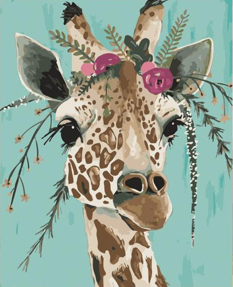 Bohemian Giraffe - 40x50 cm paint by numbers kit