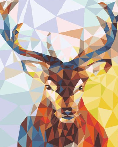 Geometric Stag - 40x50 cm paint by numbers kit