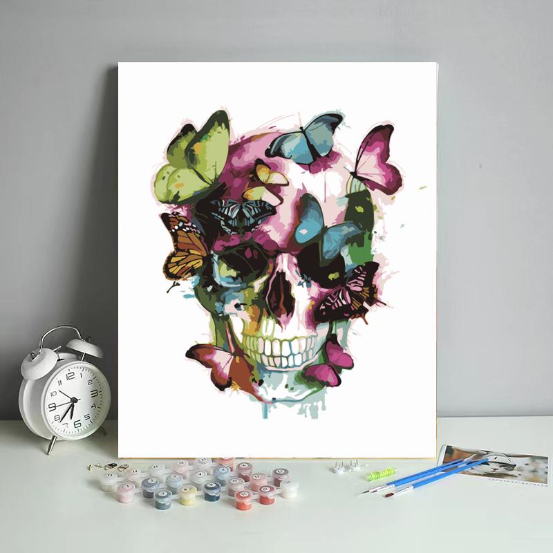 Butterfly Skull - 40x50 cm paint by numbers kit