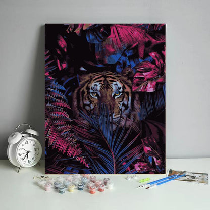 Neon Jungle Tiger - 40x50 cm paint by numbers kit